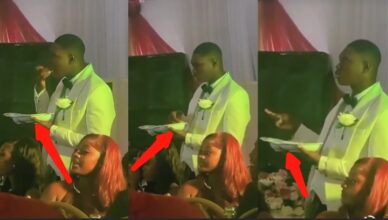 Moment best man abandons his duties to go eat a plate of amala