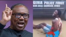 "It's not only barbaric, but grave violation of rule of law" — Peter Obi reacts as police officer kills man in Delta