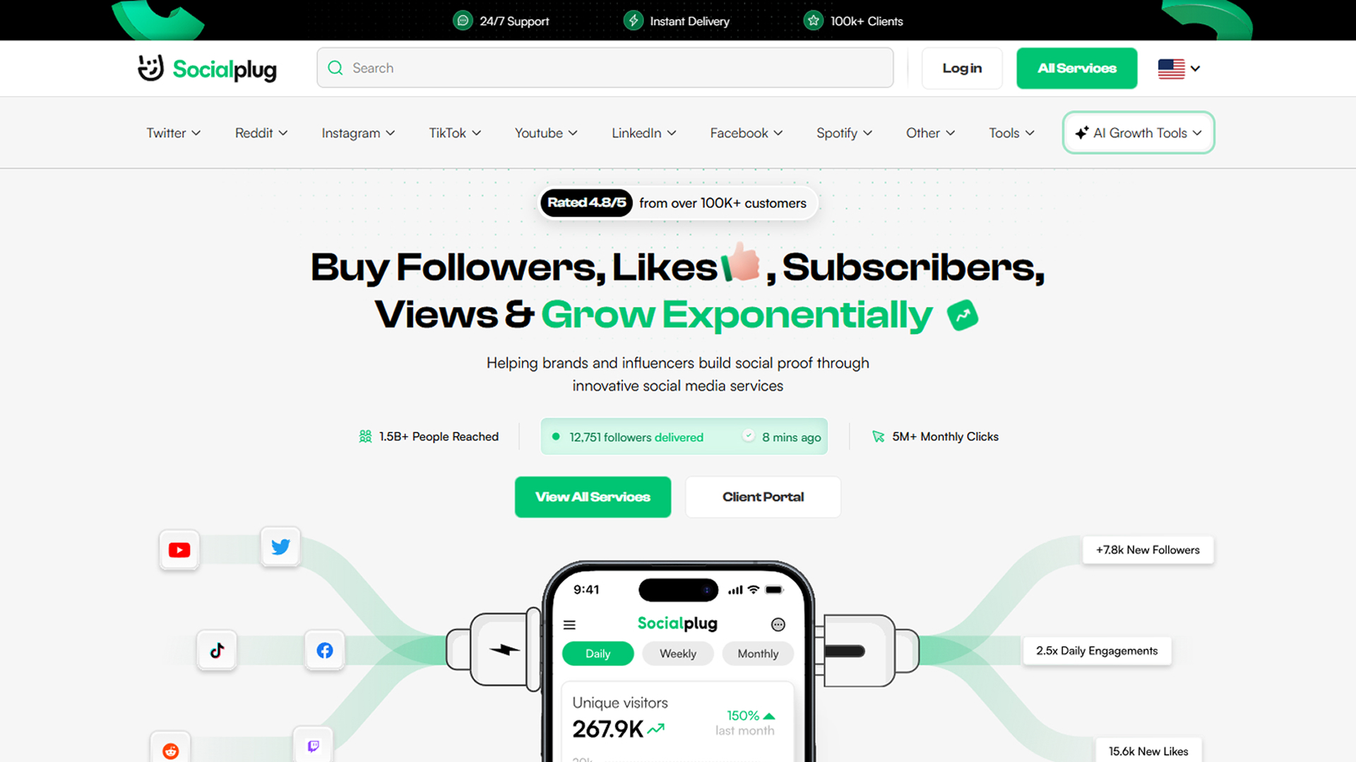 Socialplug: Best Overall for Safe, Sustainable Viewer Growth