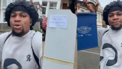 UK-based Nigerian man celebrates finding free items on street, shuts down critics