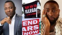 Why Davido backed out of #EndSARS protest - Sowore