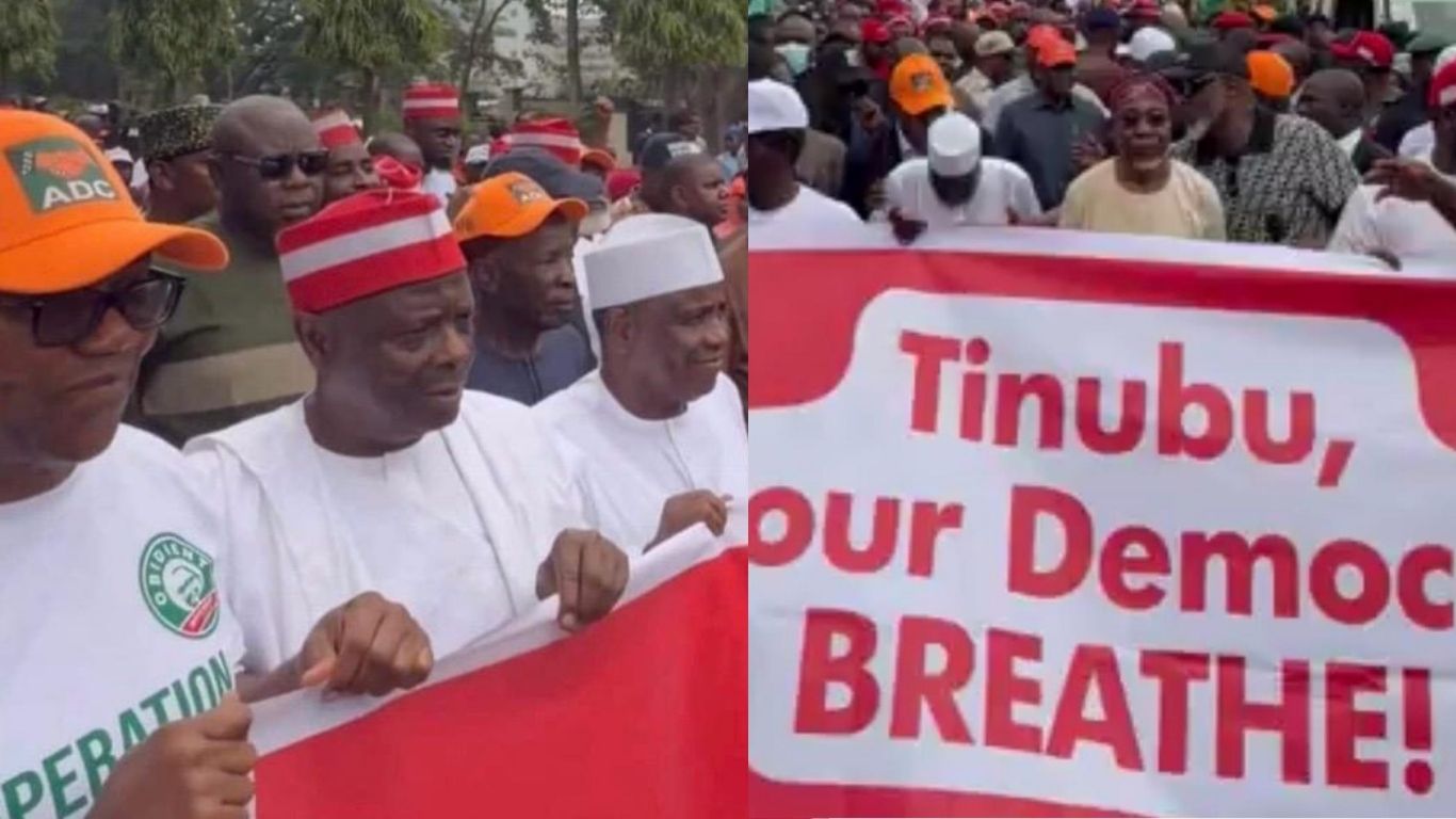 Atiku, Obi, Kwankwaso storm INEC office, protest over electoral decisions in Abuja