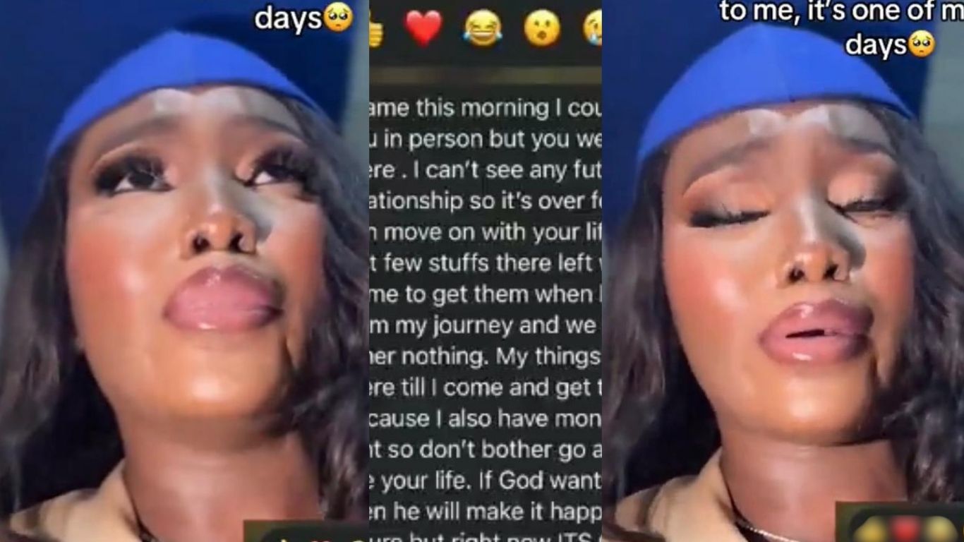 “After 7 years together" – Lady breaks down in tears as boyfriend dumps her on convocation day