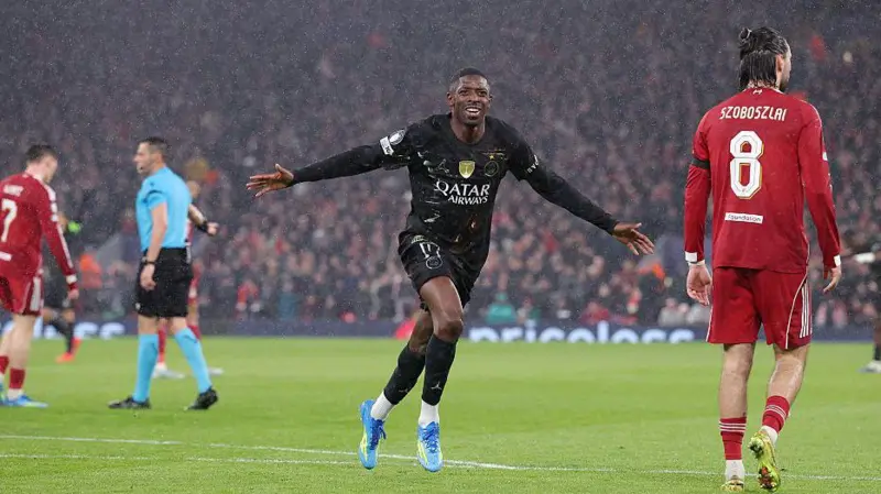 UCL: Ousmane Dembele's double seals Liverpool fate as PSG progress to semis