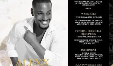 Alexx Ekubo: Family announces burial date and venue