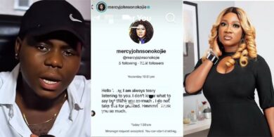 “I felt teary” - Man shares unexpected message he got from Mercy Johnson