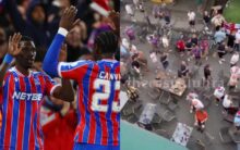 Sixty Crystal Palace fans removed from Leipzig city centre after clashes before Conference League final