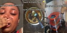Lady in tears after returning home to discover that thieves had stolen her properties