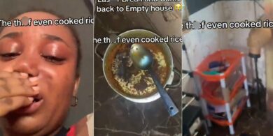 Lady in tears after returning home to discover that thieves had stolen her properties
