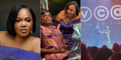 Toyin Abraham Reacts as Bovi Recreates Viral ‘Snub’ Moment With Funke Akindele at AMVCA