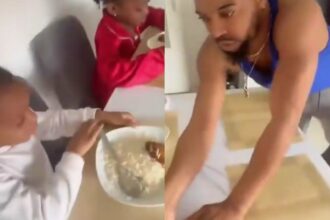 “No be him born the children...” — Lady praises boyfriend for caring for her children