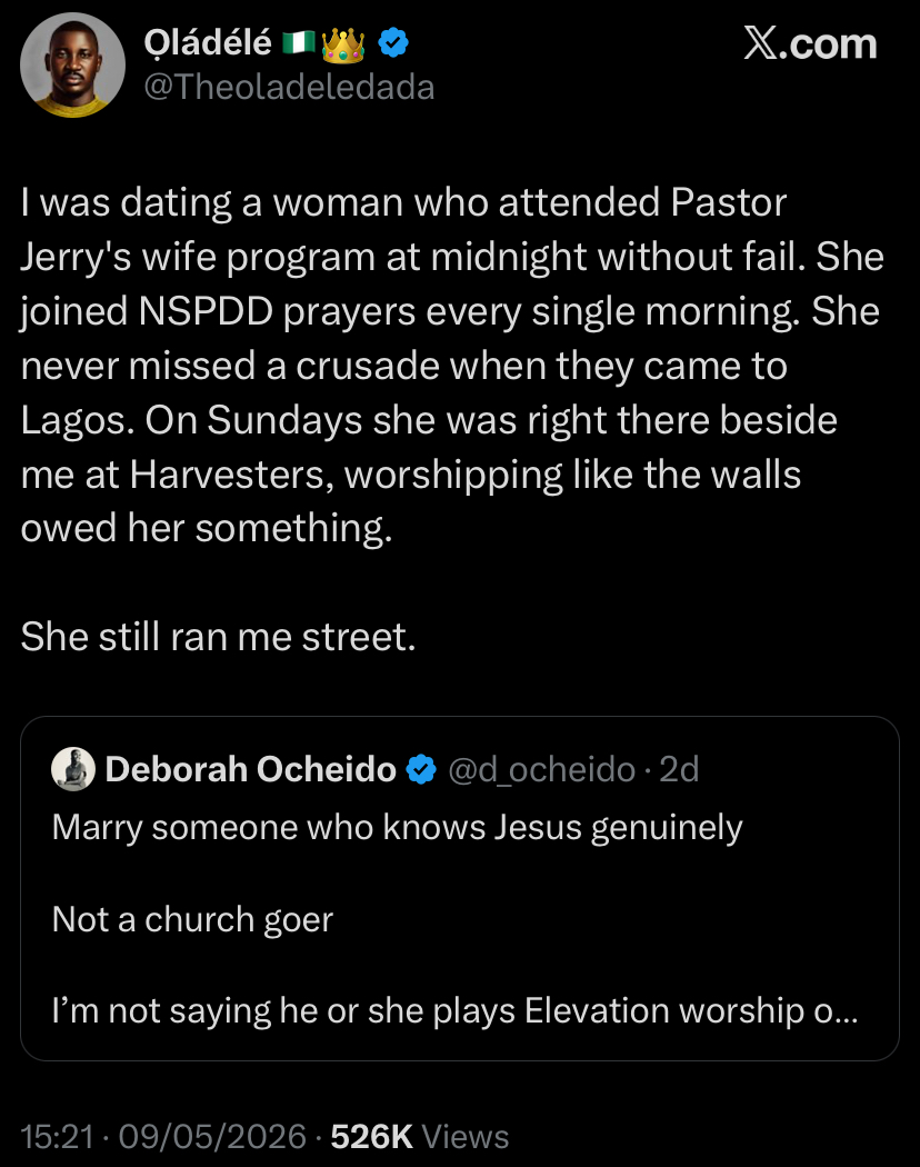 “My ex carried Jesus on her head but still ran me street” – Man shares painful experience