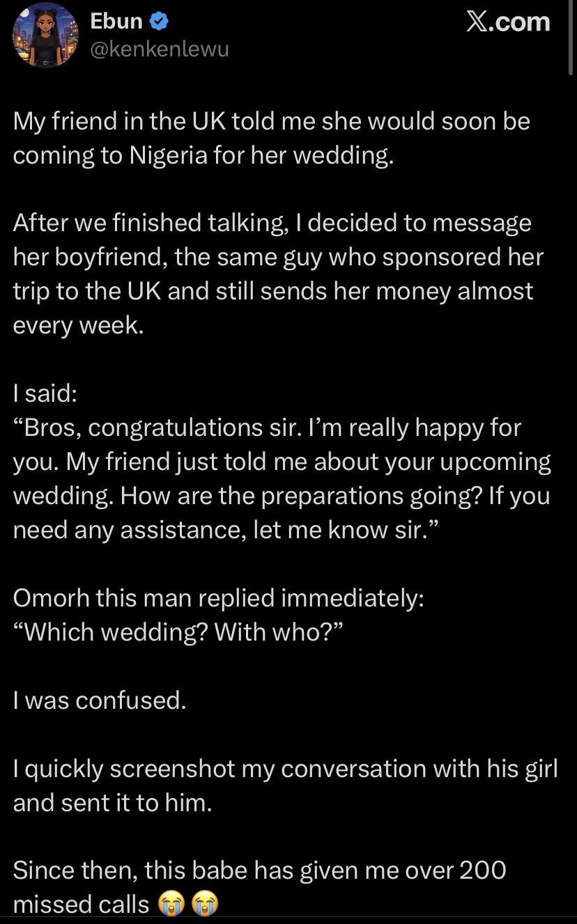 “I thought he knew...” – Lady accidentally exposes UK friend’s secret wedding plan to boyfriend