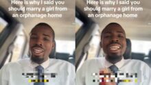 "If you want peace, marry a girl from orphanage home" — Man advises men