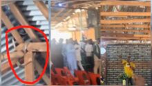 Moment a giant snake was discovered in a church during service