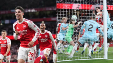 Arsenal move within touching distance of Premier League title after Burnley win