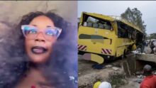 "Yesterday could have been my last..." — Moment a lady filmed herself inside a vehicle before their car was involved in an accident