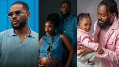 “We didn’t give birth to twins” – Adekunle Gold clears air on rumour, speaks on daughter’s love for music