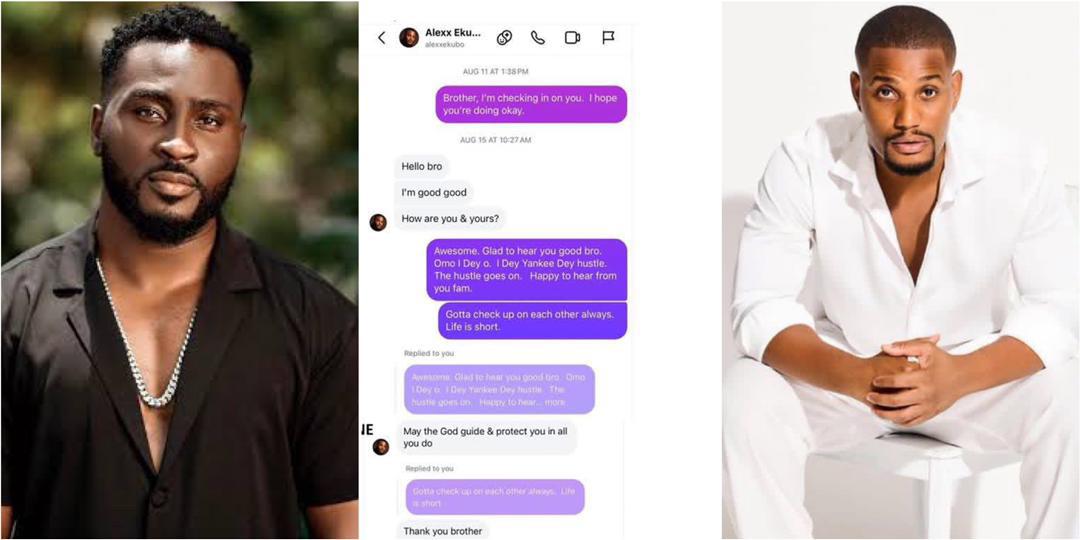 “You didn’t say much, but that moment means even more now” – Old chat between Pere and Alex Ekubo goes viral