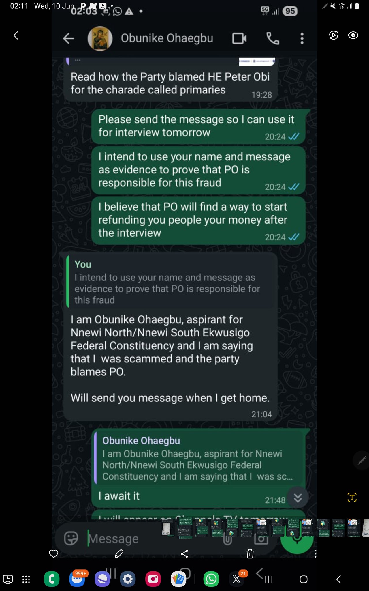 Just In: Kenneth Okonkwo releases evidence of alleged fraud 