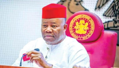 "When they realised they couldn't talk about projects, good laws, subsidy removal, they recruited boys to cause mayhem" — Akpabio