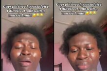 Lady weeps as she seeks guidance over blood oath with married lover