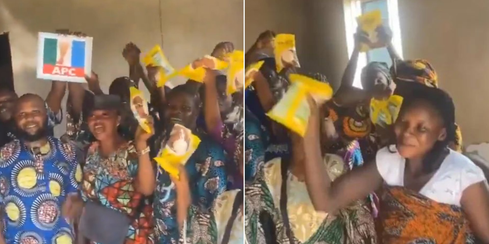 Video of Oyo residents chanting ‘Jagaban 2027’ after receivi
