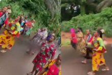 “Ashwo must go” — Enugu women protest against sex workers in community