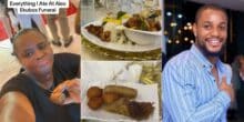 Lady stirs outrage after detailing food she ate at alleged Alexx Ekubo's funeral ceremony