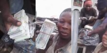 A group of young men has gone viral on social media after sharing a video in which they allegedly discovered bundles of U.S. dollars while working at a site.