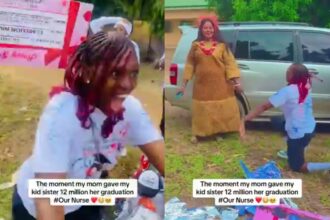 "Our Nurse" – Emotional moment mother gifts daughter ₦12 million at graduation goes viral