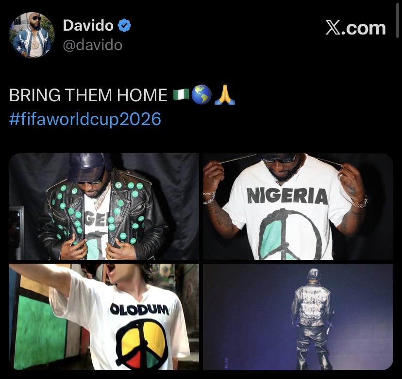 Davido reacts after Reno Omokri calls him out over his advocacy for abducted Oyo schoolchildren at FIFA Concert