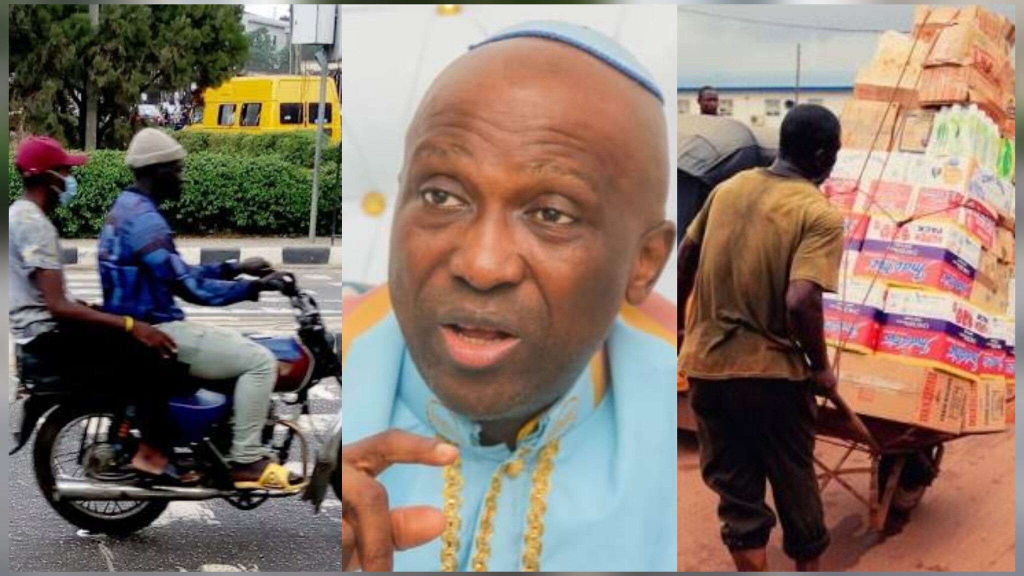 “Ban okada riders, wheelbarrow pushers, beggars” — Primate A