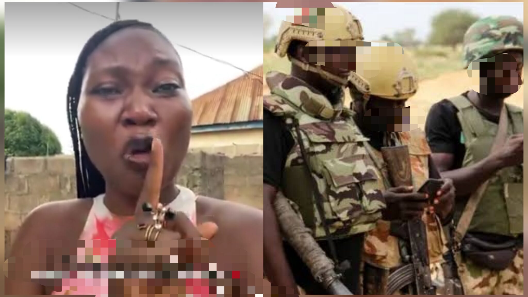 “Something just happened…” — lady cries out as Nigerian Army