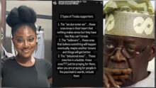 “When praying for people in psychiatric wards, include them” — Actress Yvonne Jegede lists 3 types of Tinubu supporters