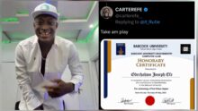 Fake Certificate: "Una go pay N100k for ticket to see me" — Carter Efe reacts as Babcock University threatens legal action