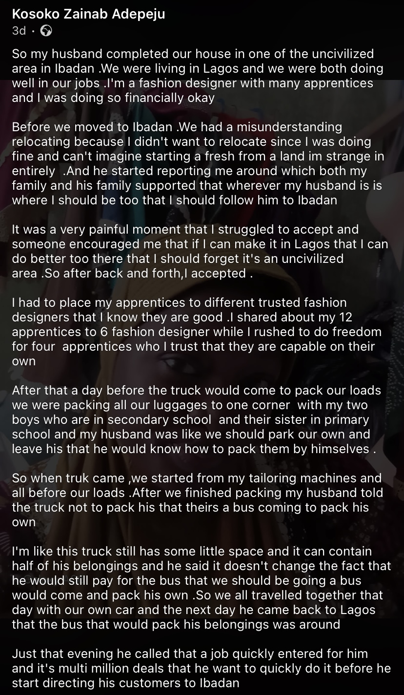 45-year-old woman cries out after husband allegedly tricks her to relocate to Ibadan, dumps her there