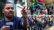 Deji Adeyanju criticises anti-immigrant protesters in South Africa, saying hard work, not nationality, determines success, as his remarks spark widespread online debate.
