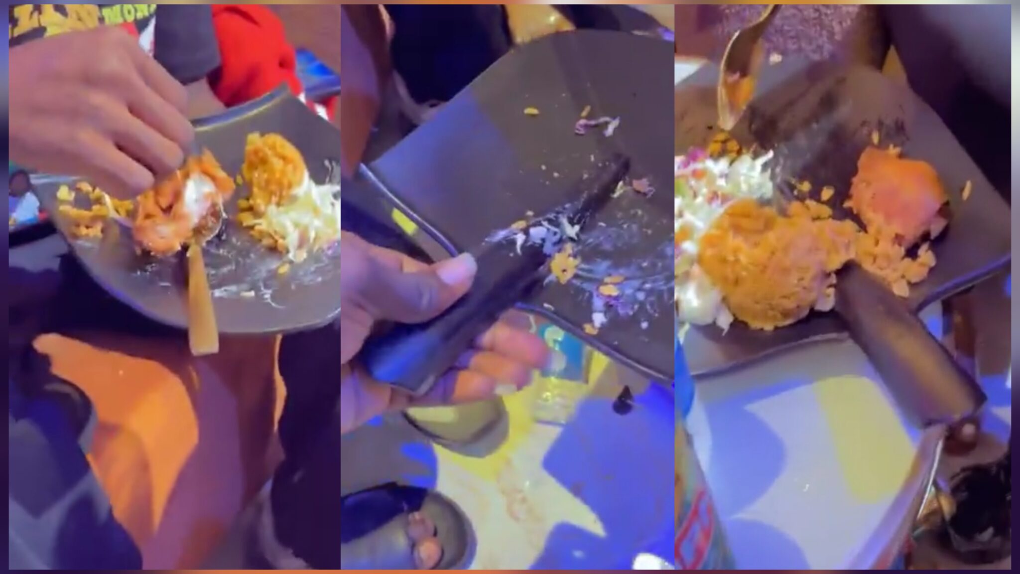 “If they tell me say I go use shovel eat…” — Man reacts after being served with shovel-shaped plate at an event