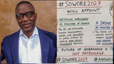 "I'll appoint AI as Finance Minister, Drone as Defense Minister if I become president" — Sowore