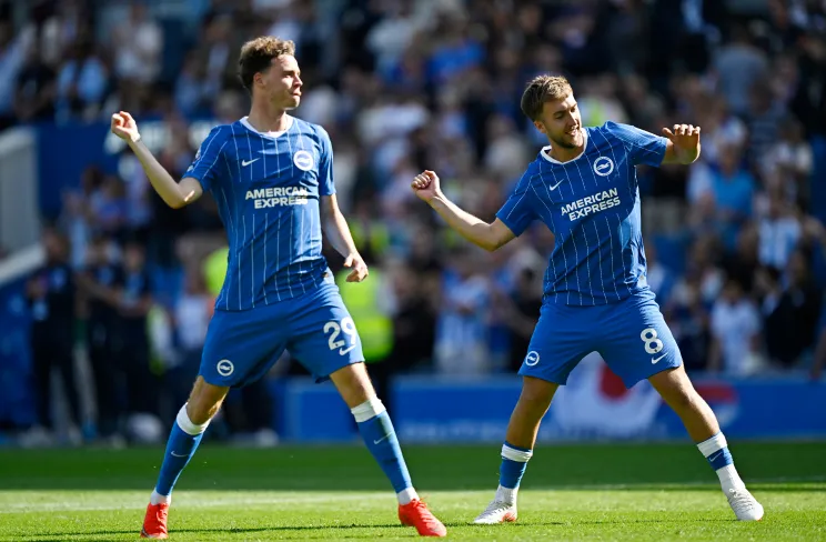 Brighton punish 10-man Villa in emphatic Premier League opener