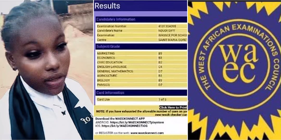 2026 WAEC: Lady who had 5Bs cries out after scoring D7s in her “important subjects”