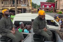 Davido and Governor Adeleke steal the show with dance at Osun campaign rally