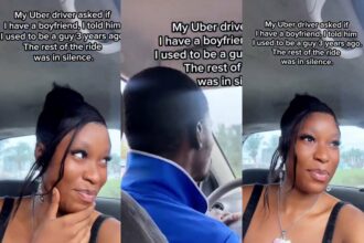 "I used to be a guy 3 years ago" — Lady leaves Uber driver speechless after he asks if she has a boyfriend