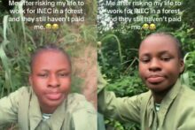 "They still haven’t paid me" — NYSC member recounts risking her life in forest for INEC