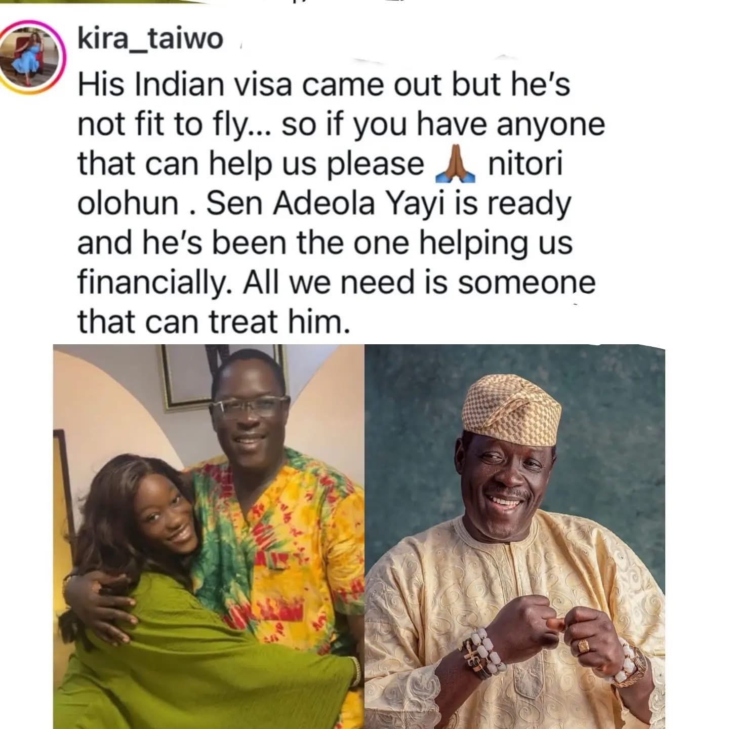 Kira taiwo Instagram post
