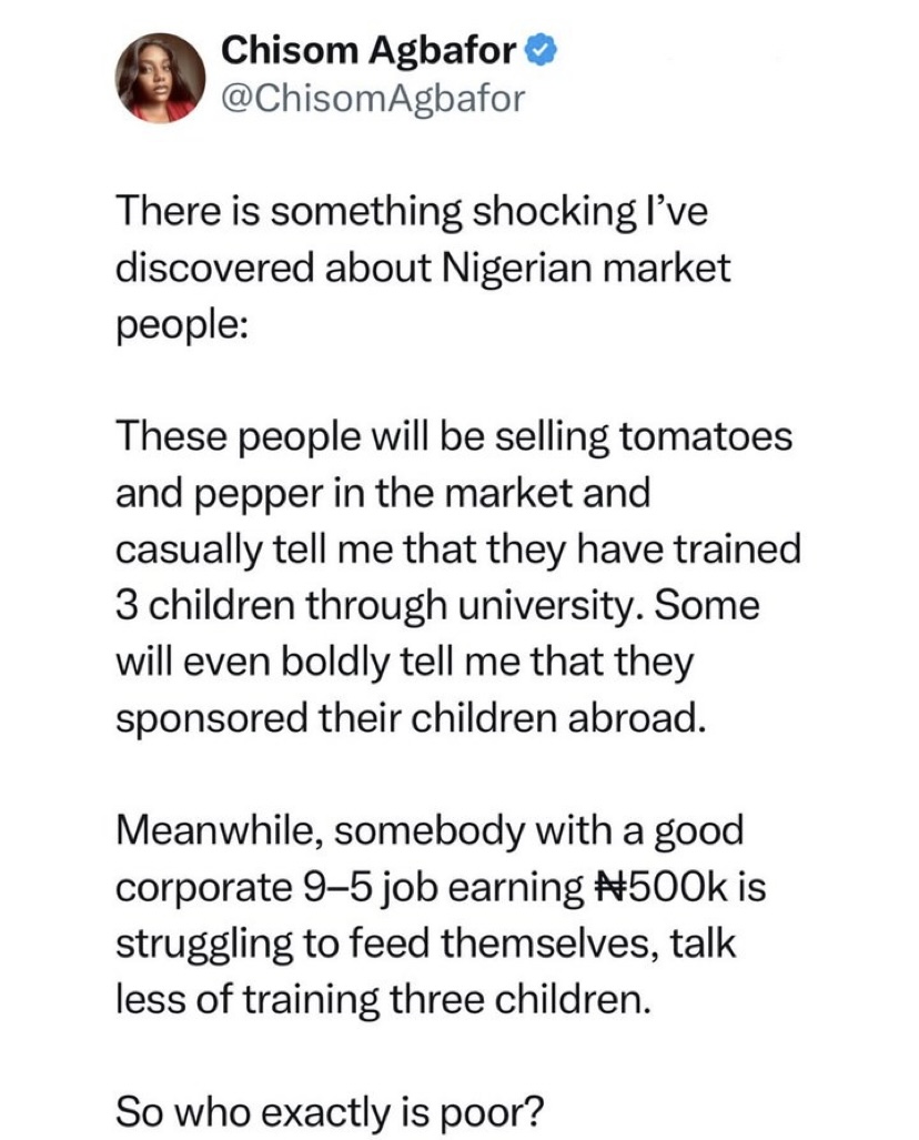 "They sell tomatoes, pepper but sponsor children abroad" - Lady shares surprising experience with Nigerian market women