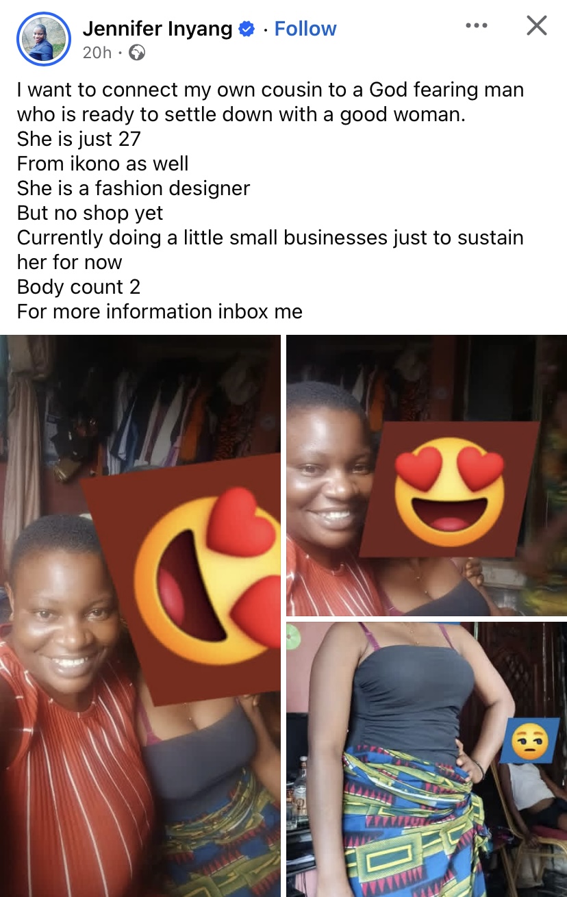Lady searches for “God-fearing man” for her 27-year-old cousin, shares details online