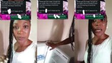 “I will not just…” — Lady breaks down in tears after her ex demanded the fridge he bought for her