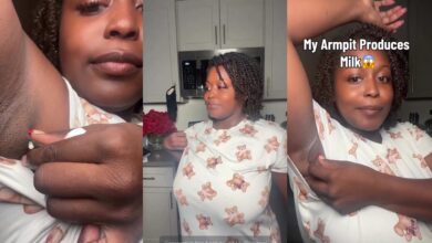 Lady shares video of milk coming from her armpit